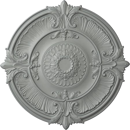 Ekena Millwork Attica Acanthus Leaf Ceiling Medallion (Canopies up to 4 5/8"), 53 1/2"OD x 3 1/2"P, Primed White CM53AT